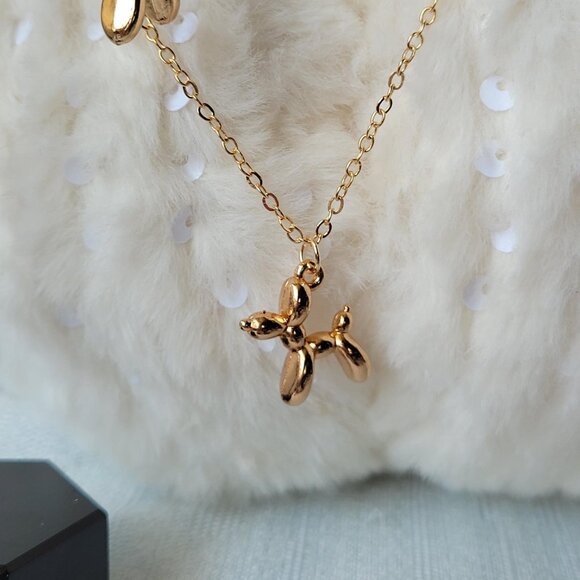 Balloon Dog Earring and Necklace Set - Picture 3 of 4